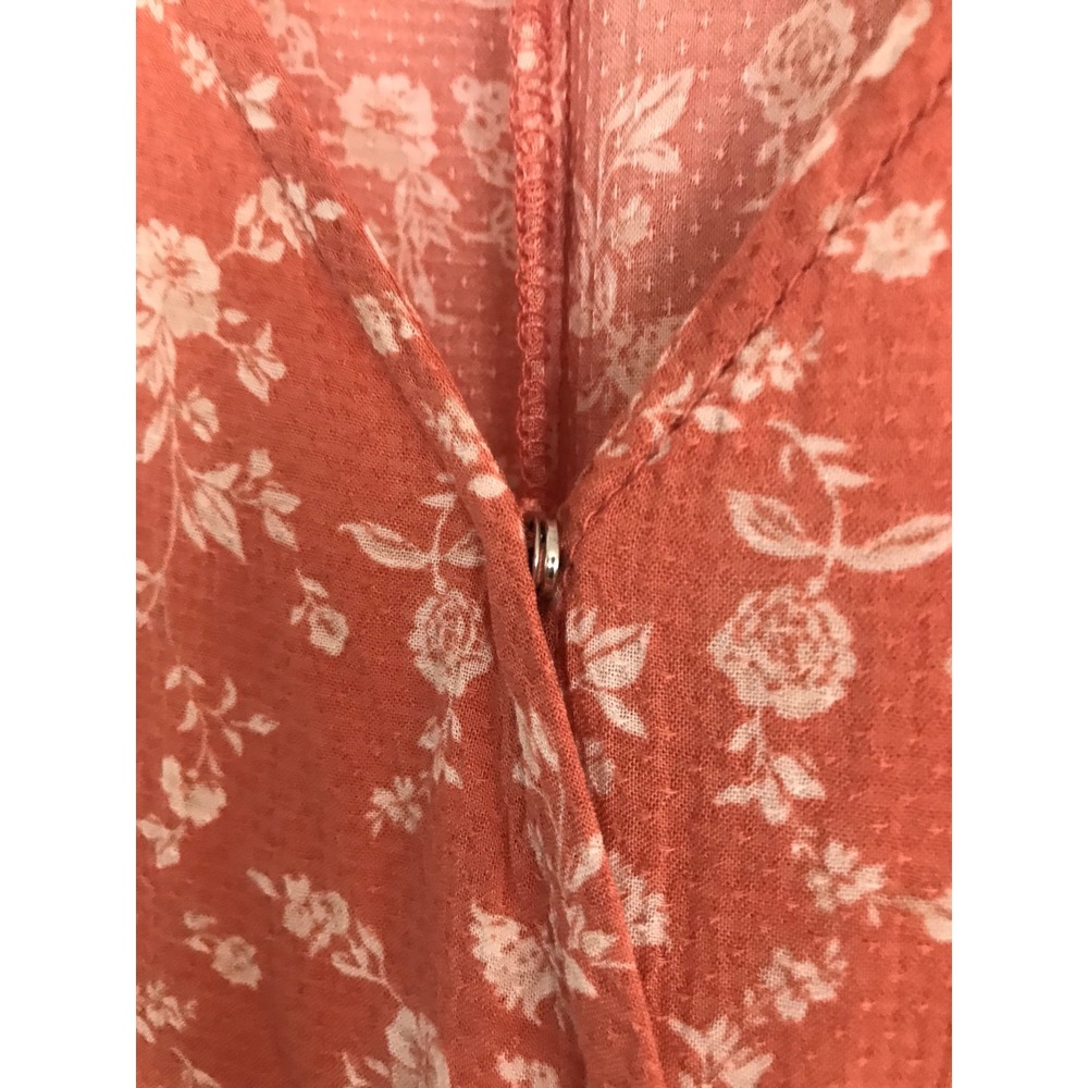 Eyeshadow Floral Flutter Sleeve Romper Terracotta Boho V-Neck XL - Picture 3 of 6